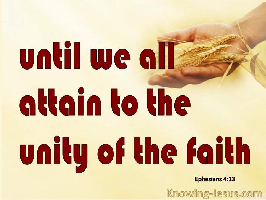 Ephesians 4:13 The Unity Of The Faith (red)